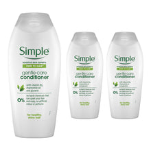 Load image into Gallery viewer, Simple Kind to Hair Gentle Care Shampoo or Conditioner 200ml/400ml - 3 Pack