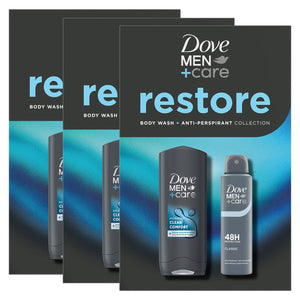Dove Men+Care Restore Duo Gift Set Clean Comfort Bodywash & Classic Deodorant