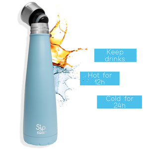 Sip by Swell Water Bottle Leakproof Stainless Steel Thermos Bottle, Blue - 450ml