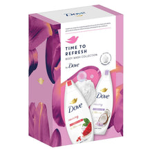 Load image into Gallery viewer, Dove Time to Refresh Body Wash Collection 2Pcs Gift Set for Her with Shower Puff