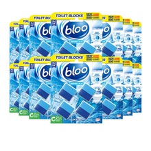 Load image into Gallery viewer, Bloo Toilet Blocks Original Blue Clean+Fresh with Fresh Fragrance 4x50g 14pk