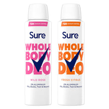 Load image into Gallery viewer, Sure Women Whole Body Deodorant Spray Fresh Citrus &amp; Wild Rose, 150ml
