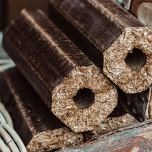 Load image into Gallery viewer, Ecoblaze Pini-Kay Wood 24 Briquettes 2x10 Kg Bag for Wood Burners &amp; Pizza Oven