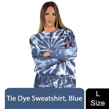 Load image into Gallery viewer, Wellworth Womens Blue Tie Dye Sweatshirt Size L Soft Casual Pullover Jumper