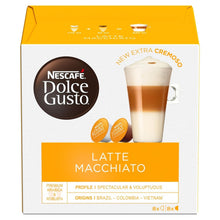 Load image into Gallery viewer, Nescafe Dolce Gusto Coffee Pods Caps Box of 16 Latte Macchiato