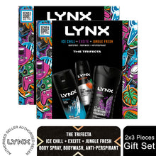 Load image into Gallery viewer, Lynx THE TRIFECTA Ice Chill, Excite &amp; Jungle Fresh 3 Pieces Gift Set for Him