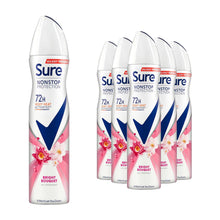 Load image into Gallery viewer, Sure Women Antiperspirant 72H Nonstop Protection Bright Bouquet Deodorant, 6x250ml