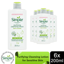Load image into Gallery viewer, Simple Kind To Skin Purifying Cleansing Lotion for Sensitive Skin 200ml,3 or 6Pk