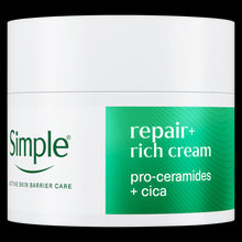 Load image into Gallery viewer, Simple Repair+ Moisturiser Gentle Nourishing &amp; Soothing Daily Face Cream, 50ml