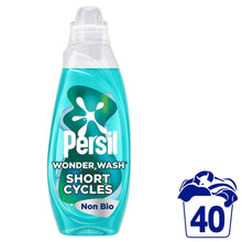Load image into Gallery viewer, Persil Wonder Non Bio Speed Clean Liquid Detergent Quick Wash 1.08L (40W), 8pk