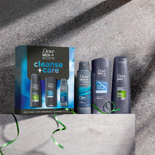 Load image into Gallery viewer, Dove Men+Care Gift Set Cleanse+Care Trio - Bodywash, Deodorant, Shampoo