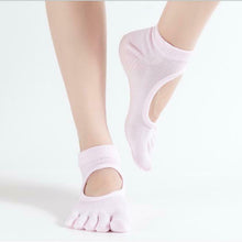 Load image into Gallery viewer, Flo Fashion Women's Full Toe Non-Slip Grip Yoga Sports Socks Baby Pink