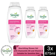 Load image into Gallery viewer, Simple Kind to Skin Nourishing Shower Gel Natural Geranium Oil
