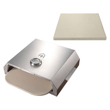 Load image into Gallery viewer, Mini Pizza BBQ Oven Stainless Steel - Silver with Haven 11" Ceramic Pizza Stone Base