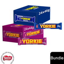 Load image into Gallery viewer, Nestle Chocolate Bar, Yorkie Chocolate Bar 24x44g &amp; Yorkie Chunky Bar 24x46g