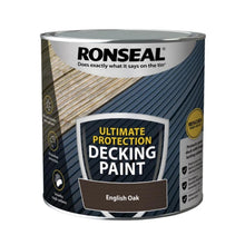 Load image into Gallery viewer, Ultimate Protection Decking Paint English Oak 2.5 litre