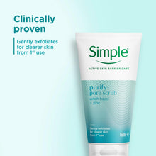 Load image into Gallery viewer, Simple Face Wash-Moisturising, Refreshing, Clear Pore Scrub or Glow 150ml, 6Pack