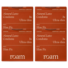 Load image into Gallery viewer, Roam Ultra-Thin Condoms for Safer Sex &amp; Contraception -Slim Fit, 12 Pack