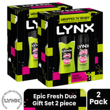 Load image into Gallery viewer, LYNX Epic Fresh Duo Gift Set 2 piece for Men, Choose Your Pack Size 1,2,3 or 4
