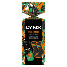 Load image into Gallery viewer, Lynx LET'S GET CRAKING Jungle Fresh Body Spray Gift Set for Him with Socks Pair