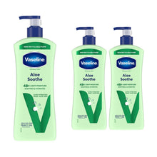Load image into Gallery viewer, Vaseline Intensive Care Aloe Soothe Body Lotion, 3 pack, 600ml for Dry Skin Care