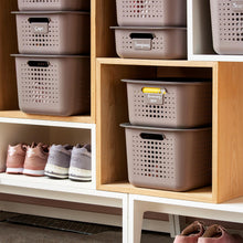 Load image into Gallery viewer, 2 of Each SmartStore Recycled15 Storage Box 10L &amp; Basket PlasticLid,Black/Taupe