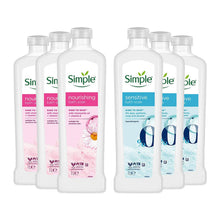 Load image into Gallery viewer, Simple Nourishing &amp; Sensitive Bath Soak 1L 3-Pack Bundle