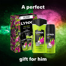 Load image into Gallery viewer, Lynx Epic Fresh THE WINGMEN Body Spray &amp; Body Wash Duo Gift Set for Him