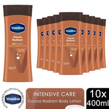 Load image into Gallery viewer, Vaseline Body Lotion Cocoa Radiant Intensive Care Dry Skin 400ml, 10 Pack