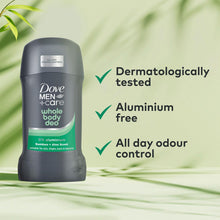 Load image into Gallery viewer, Dove Men+Care Whole Body Bamboo &amp; Aloe Odour Control Deodorant Stick 50ml, 6pk