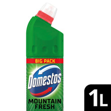 Load image into Gallery viewer, Domestos Thick Bleach Mountain Fresh Powerful Toilet &amp; Bathroom Cleaner 1L, 12pk