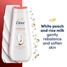 Load image into Gallery viewer, Dove Advanced Care Rebalancing Peach&amp; Rice Milk Moisturising Body Wash 400ml,6pk