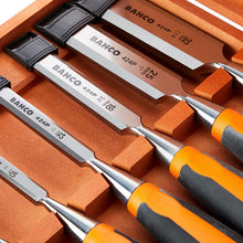 Load image into Gallery viewer, BAHCO 424P-S6-EUR B/E CHISEL SET (6) WOOD BOX