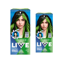 Load image into Gallery viewer, LIVE Ultra Brights 086 Vivid Green Semi Permanent Hair Dye, 2 Pack