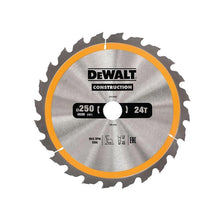 Load image into Gallery viewer, DEWALT Stationary Construction Circular Saw Blade 250 x 30mm x 24T