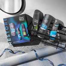 Load image into Gallery viewer, Dove Men+Care Restore Clean Comfort Bath and Body 3Pcs Gift Set for Him