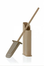 Load image into Gallery viewer, COSMIC Flat Silicone Loo Brush, Flexible Design, Dual-Mount, Sand Color Holder