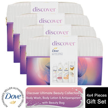 Load image into Gallery viewer, Dove Discover Deodorant, Lotion &amp; Bodywash 4Pcs Gift Set for Her with Beauty Bag