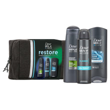 Load image into Gallery viewer, Dove Men+Care Restore Essential Collection 3Pcs Gift Set for Him with Washbag