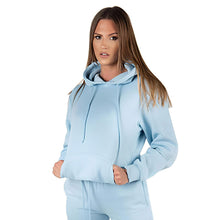 Load image into Gallery viewer, Wellworth Womens Baby Blue Hoodie Size M Soft Cozy Loungewear Pullover