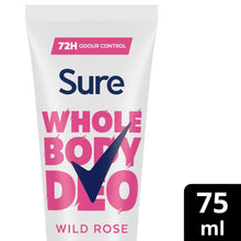 Load image into Gallery viewer, Sure Wild Rose Whole Body Deodorant Cream Aluminium Free 75ml, 6 Pack