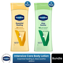 Load image into Gallery viewer, Vaseline Intensive Care Body Lotion Essential Healing &amp; Aloe 400ml, 6 Pack