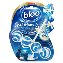 Load image into Gallery viewer, Bloo Toilet Rim Block Spa Moments Vitality Essential Oil 50g 12 Pack