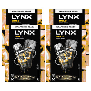 Lynx Gold Duo Gift Set , Body Wash and Deodorant with Oud and Vanilla Scent