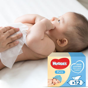 Andrex Toilet Paper Classic White, 24 Rolls & Huggies Pure Baby Wipes, 12pk