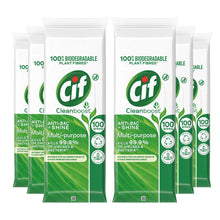 Load image into Gallery viewer, Cif Cleanboost Antibacterial Wipes Multipurpose Anti-Bac &amp; Shine,6x of 100 Wipes
