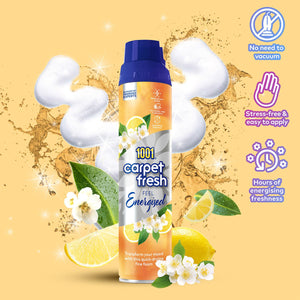 1001 Carpet Fresh Feel Energised Upholstery Odour Remover Spray, 6x300ml