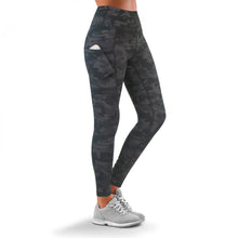 Load image into Gallery viewer, Women's Leggings Highwaist Printed Stretchable Comfy Sportswear, Black Print- Size 12
