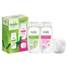 Load image into Gallery viewer, SIMPLE Shower Gel Duo Collection Gift Set 2 piece, Choose your pack 1,2,3 or 4