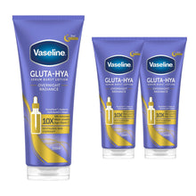 Load image into Gallery viewer, Vaseline Serum Burst Lotion Gluta-Hya Overnight Radiance 200ml, 3 Pack